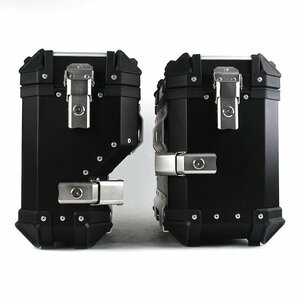  side box for motorcycle side case left right set each 38L right pannier dent type rumi made Paniacase key / installation screw installation support none leather lining waterproof black 