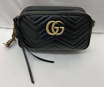 20231212【GUCCI 】グッチ ショルダーバッグ キルティング GG マーモント 448065_画像1