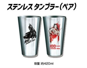 アサヒ飲料自販機キャンペーン　ワーナーブラザーズ100周年　限定　　バットマン+スーパーマン　ステンレスタンブラー　2セット　☆　　颯