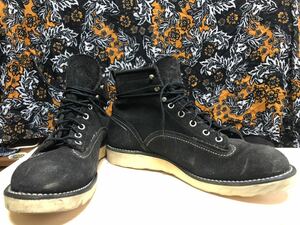 RedWingShoes2900ラインマンブーツサイズUS9D27cmレッドウィングスエードアイリッシュセッターベックマンUK8ブラックAアメカジスウェード黒