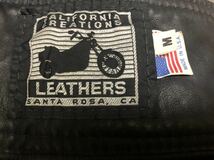 California Creations Leathers レザー チャップス サイズ M ブラック カリフォルニア クリエーション レザーズ 革パン ライダース 古着_画像7