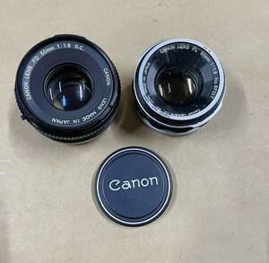 【中古】キヤノン　レンズ　Conon LENS FD 50mm 1:1.8 S.C. 日本製