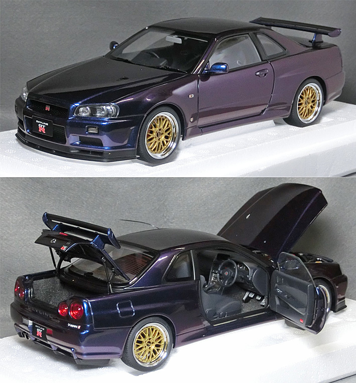 Yahoo!オークション -「r34 gt-r ミッドナイトパープル」(ミニカー) の