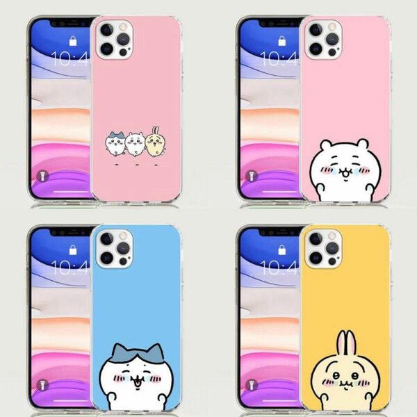 ちぃかわ iPhoneケース かわいい ハチワレ うさぎ カラフル