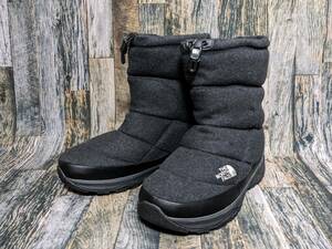  last 28cm North Face npsi bootie wool V inspection waterproof fleece down snow boots trekking shoes NF51978 charcoal black US10