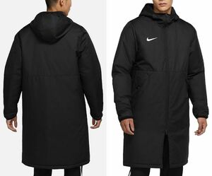  last L Nike water-repellent material Synth tik Phil bench coat @16500 jpy inspection reperu down jacket hood Parker long black black 