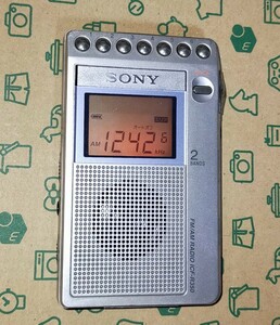 ICF-R350 ソニー SONY 受信確認済 AM FM ワイドFM ポケットラジオ 名刺サイズ 通勤 出張 旅行 野球 競馬 ジョギング 防災 登山 147888