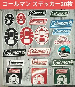 Coleman ステッカー 20枚 アウトドア コールマン シール　キャンプ　チェア