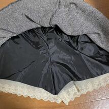【送料無料】インナーパンツ付き スカート グレー 160_画像3
