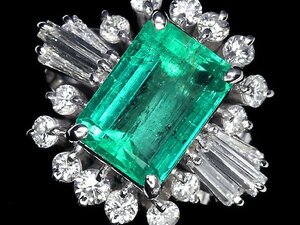 GZ10201T【売り切り】新品【RK宝石】≪Emerald≫ 極上のテリ! 極上エメラルド 大粒1.6ct 極上ダイヤモンド 0.61ct Pt900 高級リング ダイヤ