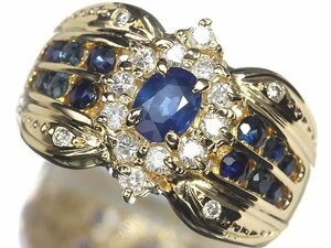 KV10393T 初売り【1円～】新品【RK宝石】≪Sapphire≫ 極上サファイア 極上脇石サファイア 0.8ct 極上ダイヤモンド K18 高級リング ダイヤ