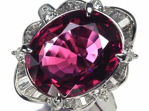 ZM10332SS 初売り【1円～】新品【RK宝石】≪Rubellite≫ 極上ルベライト 特大8.3ct 極上ダイヤモンド Pt900 超高級リング トルマリン