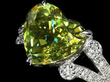 IMR10506T 初売り【1円～】新品【RK宝石】《Sphene》極上スフェーン 大粒4.98ct! 極上ダイヤモンド Pt900 超高級リング ダイヤ ハート_画像2