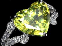 IMR10506T 初売り【1円～】新品【RK宝石】《Sphene》極上スフェーン 大粒4.98ct! 極上ダイヤモンド Pt900 超高級リング ダイヤ ハート_画像4