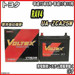 バッテリー VOLTEX トヨタ RAV4 UA-ZCA25W 平成15年8月-平成17年11月 V70B24R