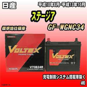 バッテリー VOLTEX 日産 ステージア GF-WGNC34 平成10年8月-平成13年10月 V70B24R