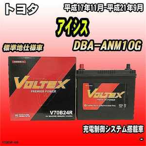 バッテリー VOLTEX トヨタ アイシス DBA-ANM10G 平成17年11月-平成21年9月 V70B24R