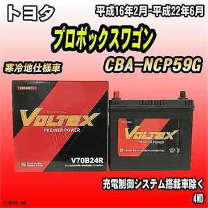 バッテリー VOLTEX トヨタ プロボックスワゴン CBA-NCP59G 平成16年2月-平成22年6月 V70B24R