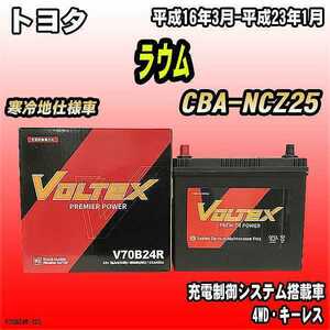 バッテリー VOLTEX トヨタ ラウム CBA-NCZ25 平成16年3月-平成23年1月 V70B24R