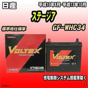 バッテリー VOLTEX 日産 ステージア GF-WHC34 平成10年8月-平成13年10月 V70B24R