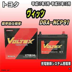 バッテリー VOLTEX トヨタ ヴィッツ DBA-NCP91 平成17年2月-平成22年12月 V70B24L