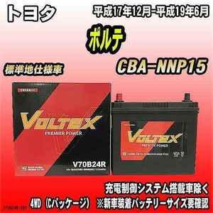 バッテリー VOLTEX トヨタ ポルテ CBA-NNP15 平成17年12月-平成19年6月 V70B24R