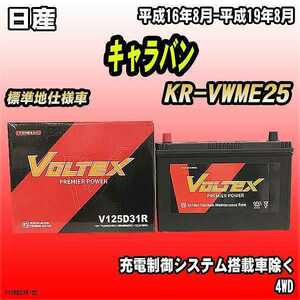 バッテリー VOLTEX 日産 キャラバン KR-VWME25 平成16年8月-平成19年8月 V125D31R