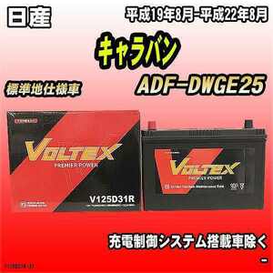 バッテリー VOLTEX 日産 キャラバン ADF-DWGE25 平成19年8月-平成22年8月 V125D31R