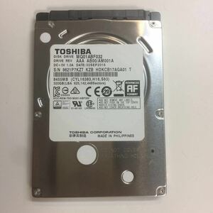 TOSHIBA 2.5inch HDD MQ01ABF032　320GB SATA 5400rpm 7mm　※動作確認済み