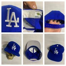90's ? ヴィンテージ GROSSCAR Los Angeles Dodgers ロサンゼルスドジャース　青　ベースボールキャップ　野球帽子　ブルー_画像3