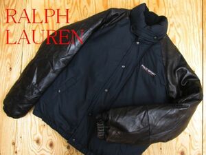 ★POLOSPORT ラルフローレン RalphLauren★メンズ 袖レザー ダウンジャケット★R51203022A