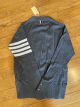 希少サイズ00 新品 国内正規店 トムブラウン THOM BROWNE Vネック カーディガン GRAY MERINO WOOL ジョンスメドレー_画像2