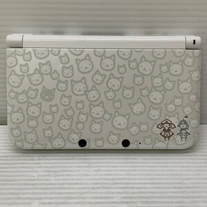 MIN【現状渡し品】 MSMG NINTENDO 3DS LL 本体 モンスターハンター4 アイルーホワイト 〈36-231222-YF-4-MIN〉