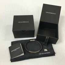 TEI【中古品】 EMPORIO ARMANI レザーブレスレット アルマーニ アクセサリー 〈193-231215-YO-1-TEI〉_画像1