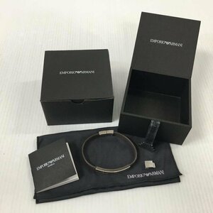 TEI【中古品】 EMPORIO ARMANI レザーブレスレット アルマーニ アクセサリー 〈193-231215-YO-1-TEI〉