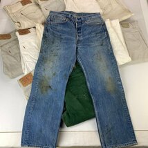 FUZ 【ジャンク・汚れ・ダメージ】 デニムパンツ 13本まとめ リーバイス levis Lee ホワイト ジーンズ 古着 〈174-231227-nm-2-FUZ〉_画像2