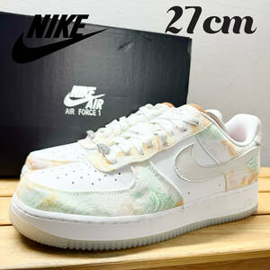 美品 箱有 Nike WMNS Air Force 1 Low Pastel Paisley ナイキ エアフォース1 ロー パステルペイズリー スニーカー 27cm FJ7739-101