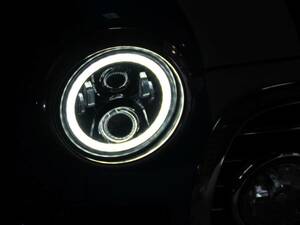 ダイハツ　ミラジーノL700S　LED　プロジェクターヘッドライト　イカリング　左右セット