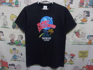 90s PLANET HOLLYWOOD Tシャツ M (L位) 90年代 USA製 プラネットハリウッド SOUTH COAST PLAZA CALIFORNIA ムービーT 映画T VINTAGE 古着