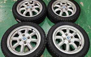 1円～☆極上☆MINILITE 純正AW☆165/55R14 72Q☆ピレリ ICEASIMMETRICO☆9.9分山 イボ有☆4本セット☆