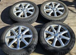 1円～☆冬用☆MACBES AW☆155/65R14 75Q☆ダンロップ WINTERMAXX☆バリ溝 4本セット☆