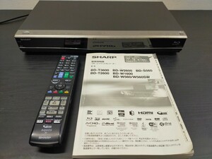 1円〜☆ SHARP シャープ ブルーレイディスクレコーダー BD-W2600 リモコン付き 取説付き