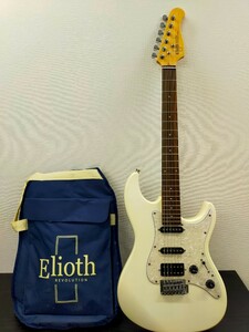 1円〜☆Elioth エレキギター エリオス S303 ホワイト ソフトケース付き