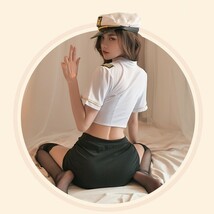 セクシー ミニスカポリス 婦人警官 キャビンアテンダント CA コスチューム コスプレ衣装 ハロウィン C-49_画像5