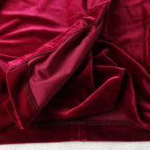 新品 DKNY 16/21号 ダナキャラン 赤 ベロア ワンピース パーティドレス 半袖 大きいサイズ 結婚式 二次会 披露宴 フォーマル 葵47D1604_画像9