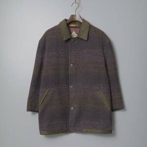 GP0764//90sヴィンテージ*ランセル/LANCEL*メンズM/中綿/ウールコート/ハーフコート