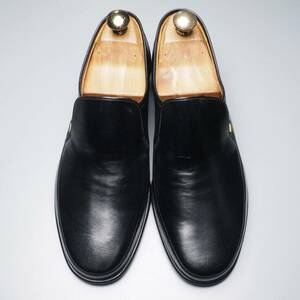 GO9507//未使用/スイス製*バリー/BALLY*メンズ6/Uチップ/ヴァンプローファー/レザーシューズ/革靴/黒/ブラック