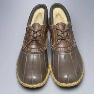 W1145//米国製*L.L.ビーン/L.L.Bean*メンズ9/ビーンブーツ/ボアライニング/ガムシューズ/ローカット/アウトドアシューズ/靴/茶/ブラウン