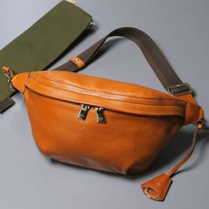 GP0177：定価￥20,900-*aniary/アニアリ*01 Antique Leather*レザーボディバッグ*ショルダーバッグ*鞄*オレンジ
