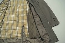 TF8485//*バーバリー/BURBERRY LONDON*着脱ダウンライナー付き/ハーフコート/フィールドコート/ブラウングレー系_画像7